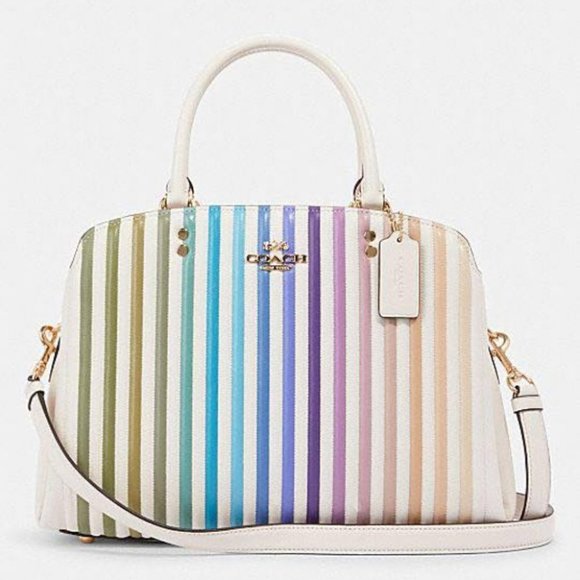 COACH OMBRE LARGE LILLIE QUILTED SATCHEL NWT - Picture 4 of 5